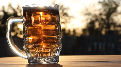Mug of light beer Stock Footage 64973358