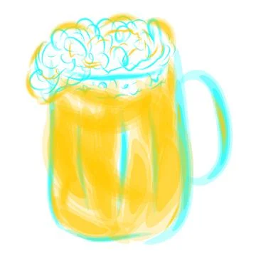 Mug of light beer Stock Illustration