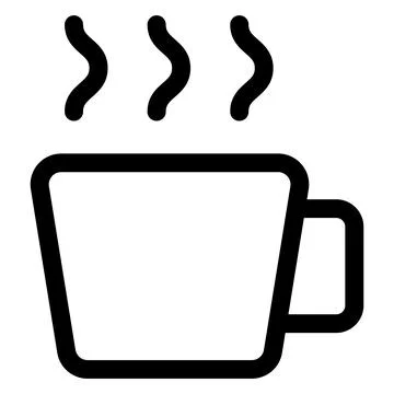 Mug line icon vector illustration isolated on white background Illustrazione stock