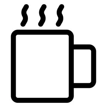 Mug line icon vector illustration isolated on white background Stock Illustration