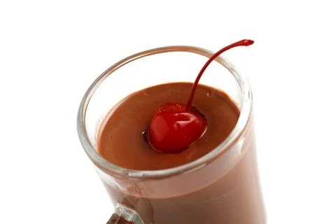 Mug with liquid chocolate Stock Photos