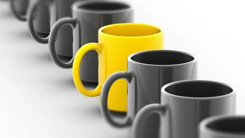 The mug. Looping footage has 4K resolution. Prores 4444. 3D Illustration. Stock Footage 99427140
