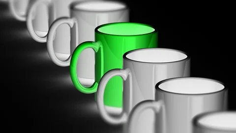 The mug. Looping footage has 4K resolution. Prores 4444. 3D Illustration. Stock Footage 99673154