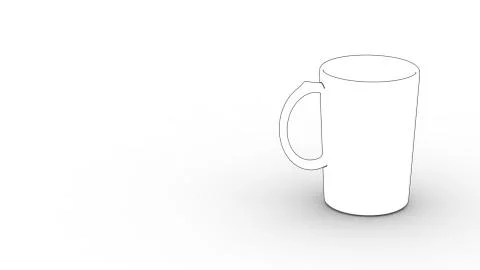 Mug mock up isolated on light white background. Cup 3D illustration render. Stock Illustration