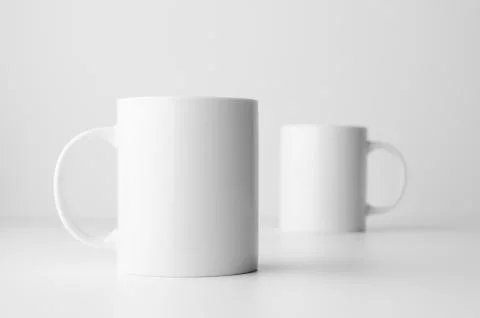 Mug Mock-Up - Two Mugs Stock Photos