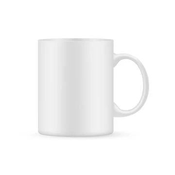 Mug Mockup Isolated on White Background Stock Illustration
