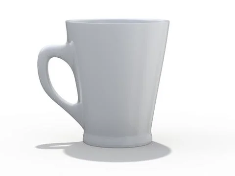 Mug Mockup standing on the surface. 3D Stock Illustration