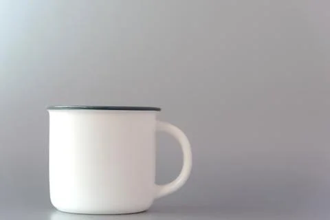 Mug with mockup for template on light grey background Stock Photos