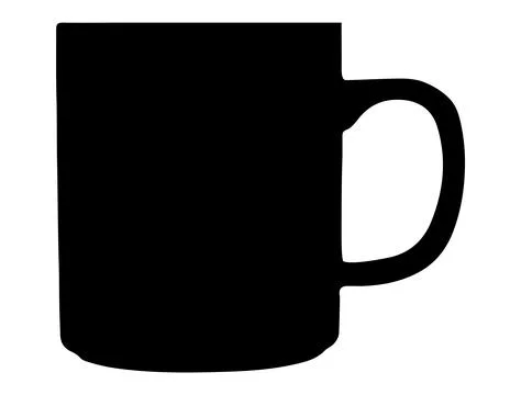 Mug silhouette vector art Stock Illustration