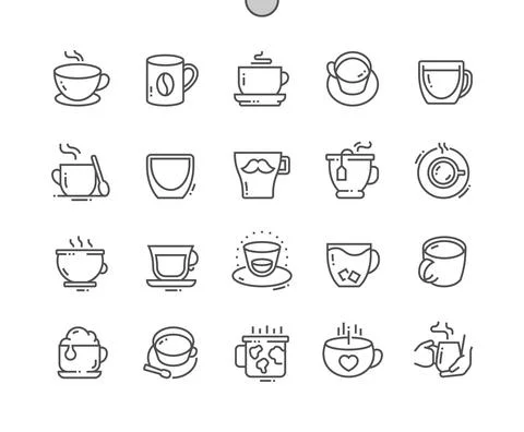 Mug. Tea and coffee cup. Hot cappuccino. Stock Illustration