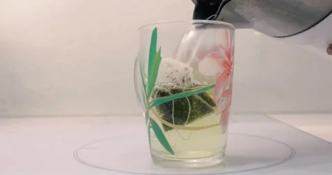 A mug with a tea bag Stock Footage 145246102
