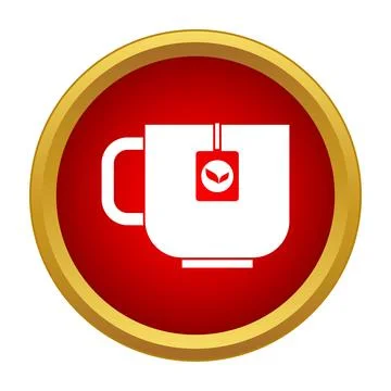 Mug with tea bag steeping hot beverage Stock Illustration