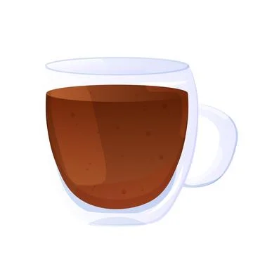 Mug with tea. winter warm drink. cute Stock Illustration