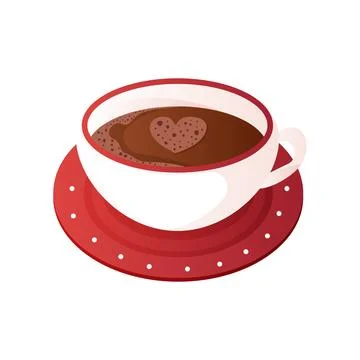 Mug with tea. winter warm drink. cute Stock Illustration