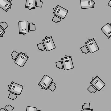 Mug titanium ultralight vector seamless pattern Stock Illustration