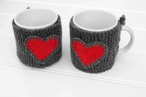 Mug warmer on a table Stock Photos