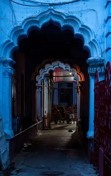 Mughal styled arch designed gate in Kolkata, India. Foto stock