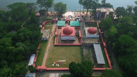 Mughal Sultanate Emperor Shrine Mazar with lake in Bagerhat of Bangladesh Stock Footage 247913341