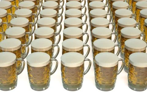 Mugs of beer Stock Illustration