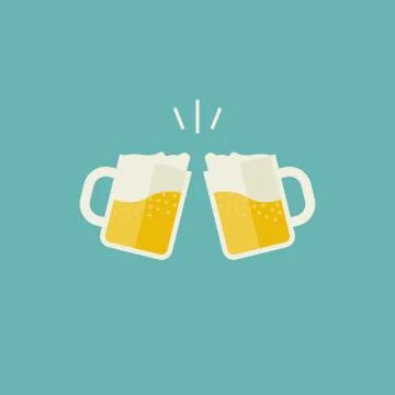 Mugs with beer Stock Illustration