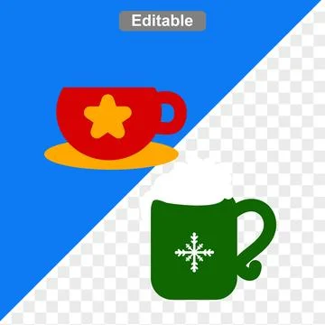 Mugs for christmas Stock-Illustration