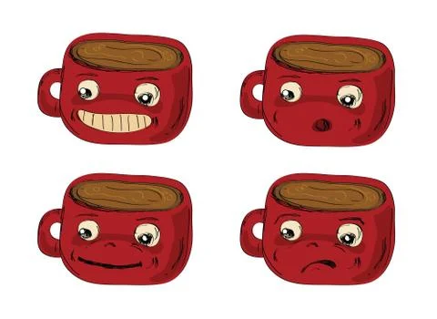 Mugs hand drawn Stock Illustration
