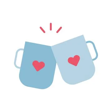 Mugs icon vector image. Illustrazione stock