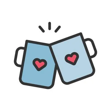 Mugs icon vector image. Illustrazione stock