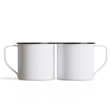 Mugs isolated on white background. Solid  or white color Cup High resolution イラスト素材