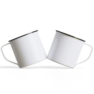 Mugs isolated on white background. Solid  or white color Cup High resolution Illustrazione stock