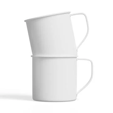Mugs isolated on white background. Solid  or white color Cup High resolution イラスト素材