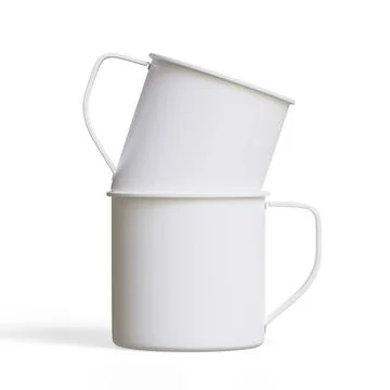 Mugs isolated on white background. Solid  or white color Cup High resolution Stockillustratie