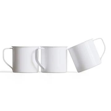 Mugs isolated on white background. Solid  or white color Cup High resolution イラスト素材