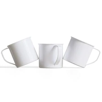 Mugs isolated on white background. Solid  or white color Cup High resolution イラスト素材