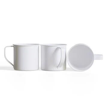 Mugs isolated on white background. Solid  or white color Cup High resolution Illustrazione stock