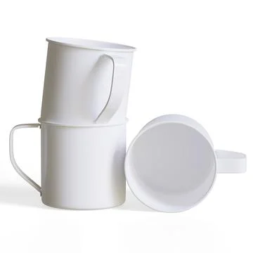 Mugs isolated on white background. Solid  or white color Cup High resolution Illustrazione stock