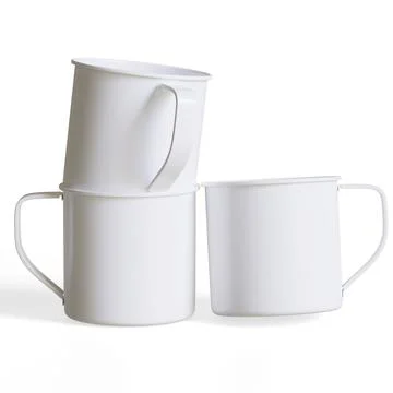 Mugs isolated on white background. Solid  or white color Cup High resolution Illustrazione stock