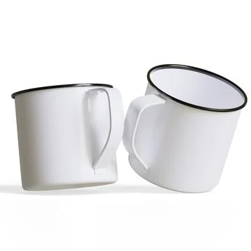 Mugs isolated on white background. Solid  or white color Cup High resolution Illustrazione stock