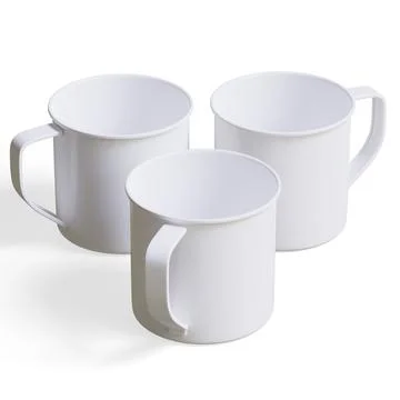 Mugs isolated on white background. Solid  or white color Cup High resolution Illustrazione stock
