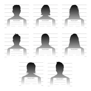 Mugshot icon set Stock Illustration