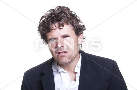 Mugshot of loser Stock Photos