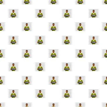 Mugshot pattern with arrested individual criminal record Stock Illustration