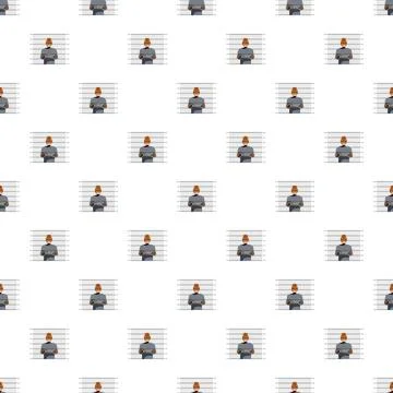 Mugshot pattern depicting an arrested criminal Stock Illustration