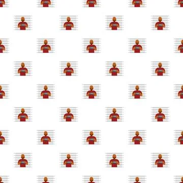Mugshot pattern showing suspect being booked for arrest Stock Illustration