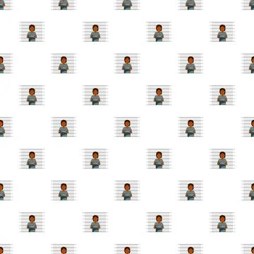 Mugshot pattern with suspect holding booking board Stock Illustration