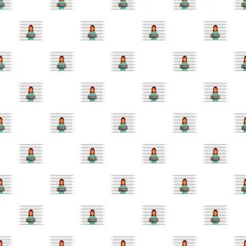 Mugshot pattern women repeating criminal record background Illustrazione stock