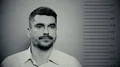 Mugshot of prisoner, male criminal getting photographed at police station HD Footage