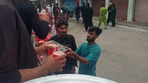 Muharram procession in rural India Stock Footage 313149344