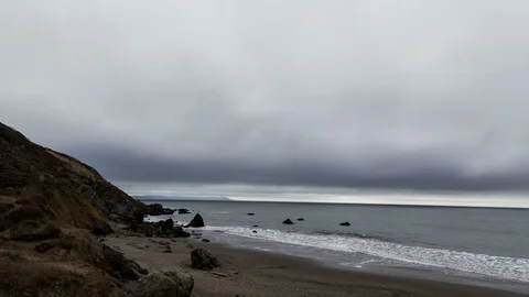 Muir Beach Stormy Cloud Timelapse Stock Footage 86339126