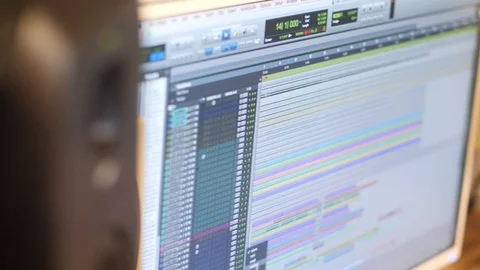 Muisc Engineer Screen 1 Stock Footage 86620137